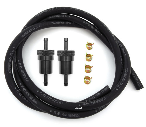 5.5mm Genuine Honda Fuel Line Kit w/ 2 Black Aluminum Fuel Filter & Clips
